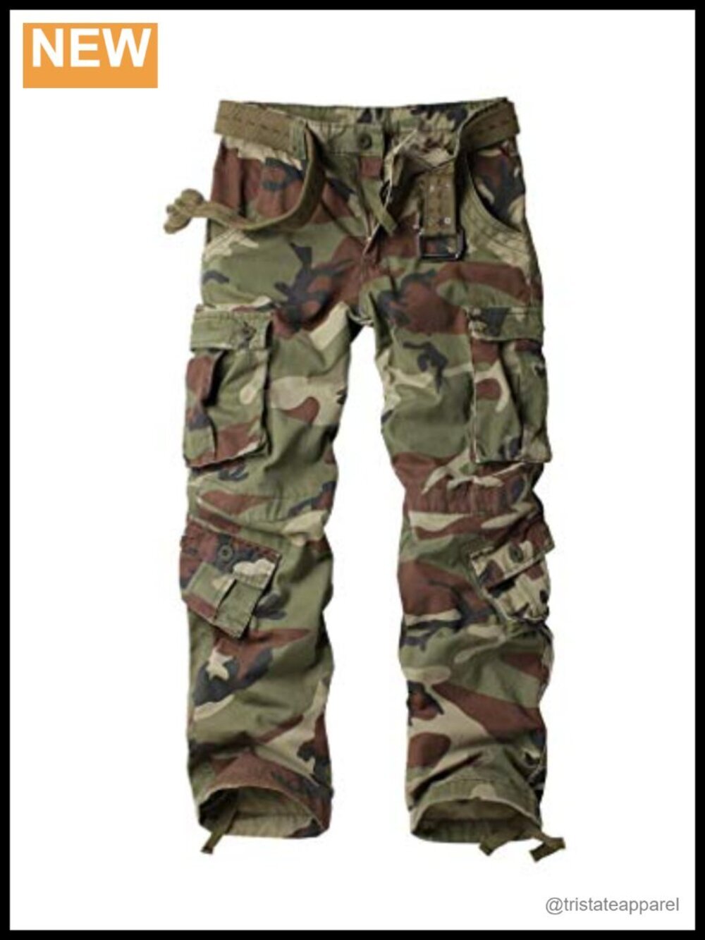 Ripstop Cargo Pants with 9 Pockets Relaxed Fit Straight Leg